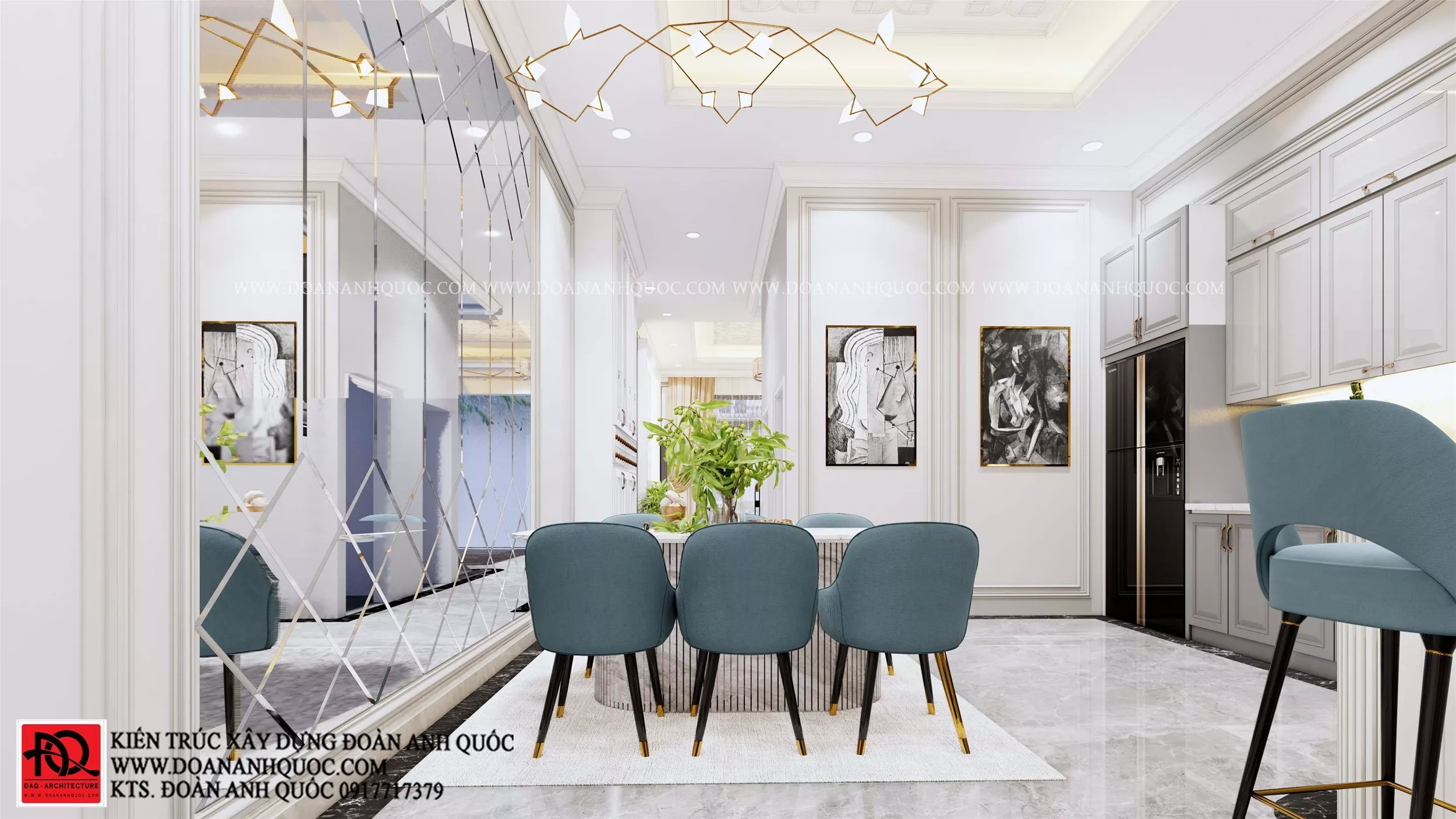 thiết kế nội thất nhà phố hiện đại